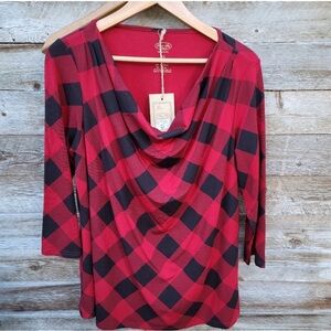 Blue Sky Clothing Tartan Plaid Tunic *NWT*